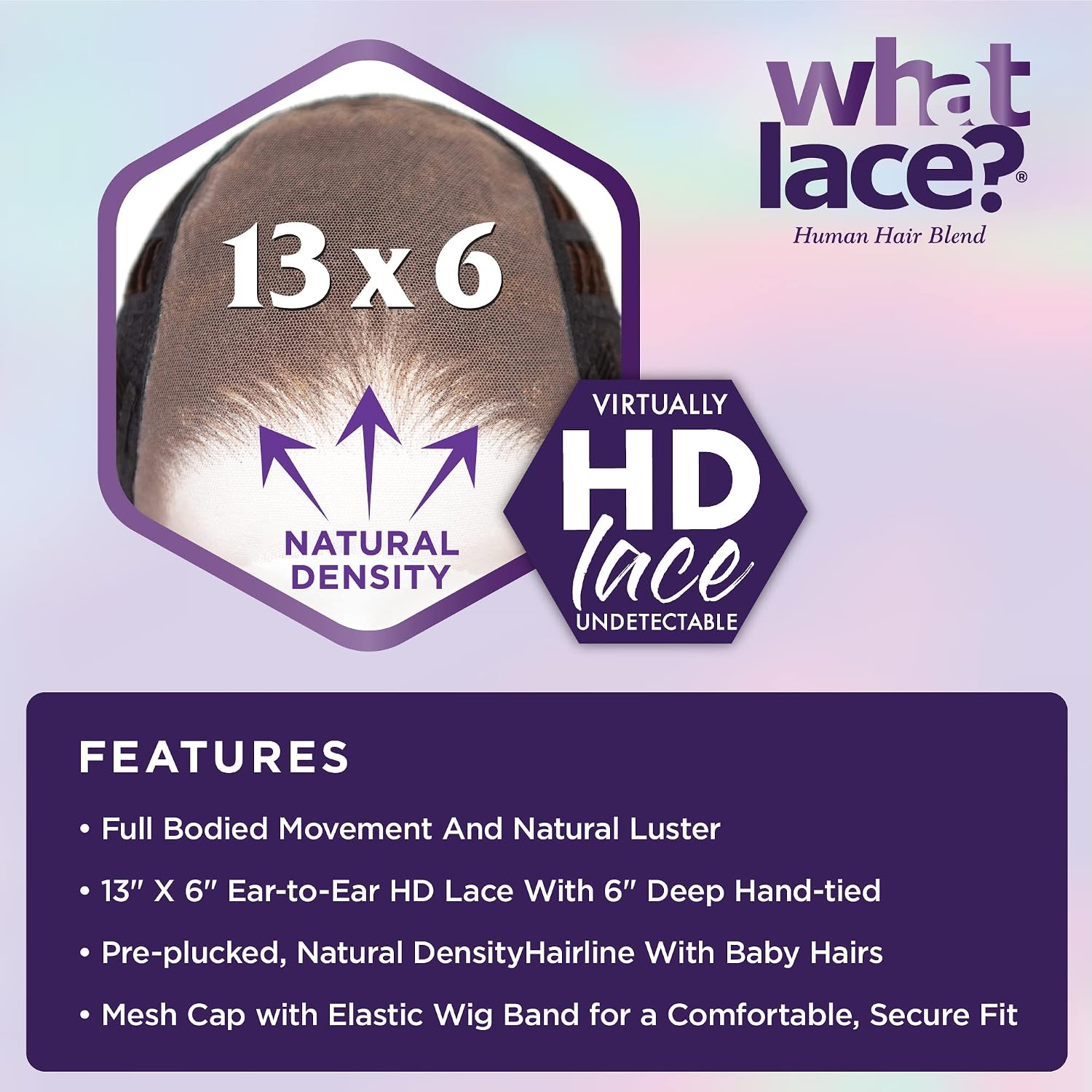 Sensationnel What Lace 13X6 Wigs - Ezra 28 Inch Human Hair Blend Lacefrontal Glueless Synthetic With Natural Density Preplucked Hairline (613 BLONDE)