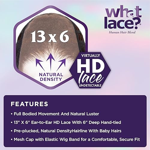 Miniatura 6 de Sensationnel Pelucas de encaje de 13 x 6 pulgadas, cabello sintético Cloud 9, atado a mano, encaje HD con línea capilar predepilada natural con