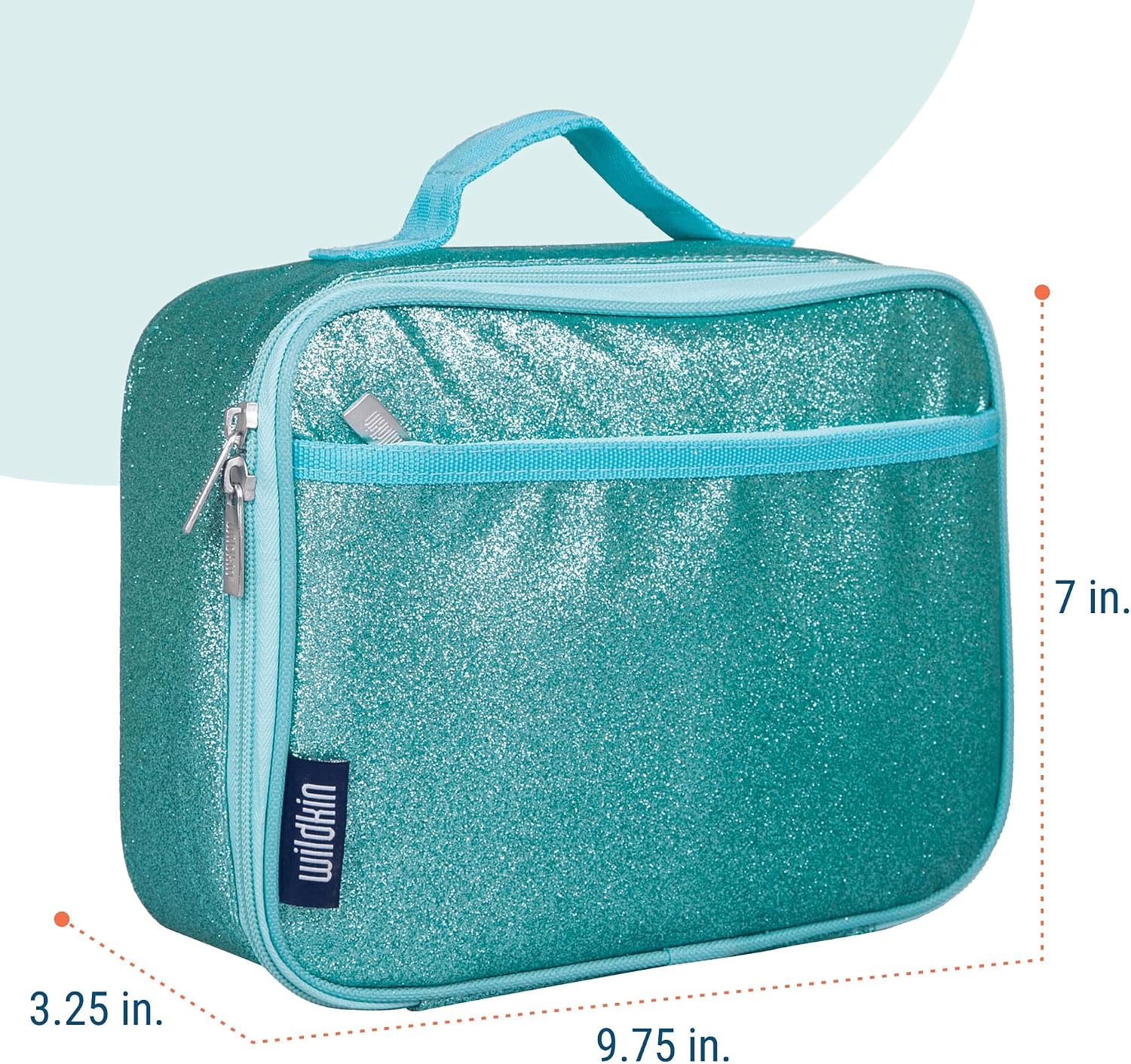 Wildkin Kids Insulated Lunch Box, Blue Glitter image 3