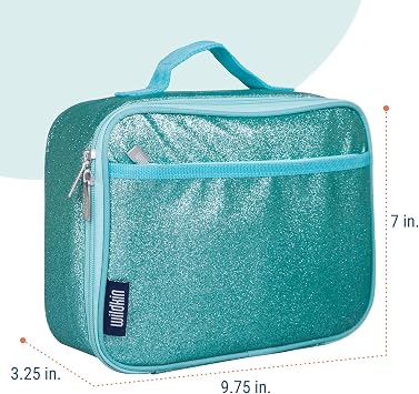 Wildkin Kids Insulated Lunch Box, Blue Glitter