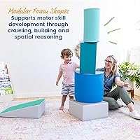Vista 3 de ECR4Kids SoftZone - Juego de escalada y gateo, bloques de construcción, contemporáneo, 5 piezas