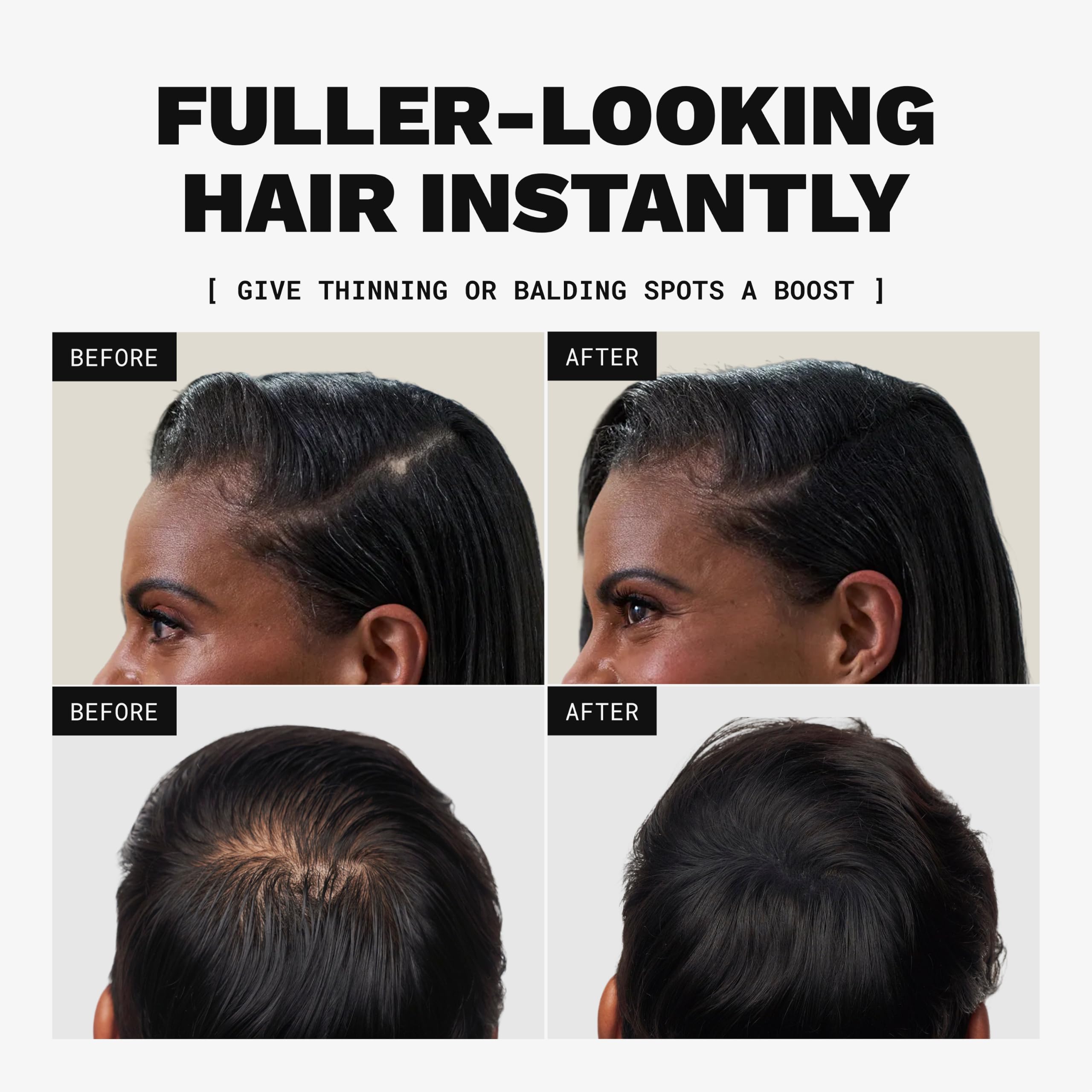 Toppik Haarfasern zur Haarverdichtung, Ansatzpuder und Streuhaar für Haarausfall und sofort volleres Haar, kaschiert lichte Stellen, natürlicher Look, einfach anzuwenden, Dunkelbraun, 55g
