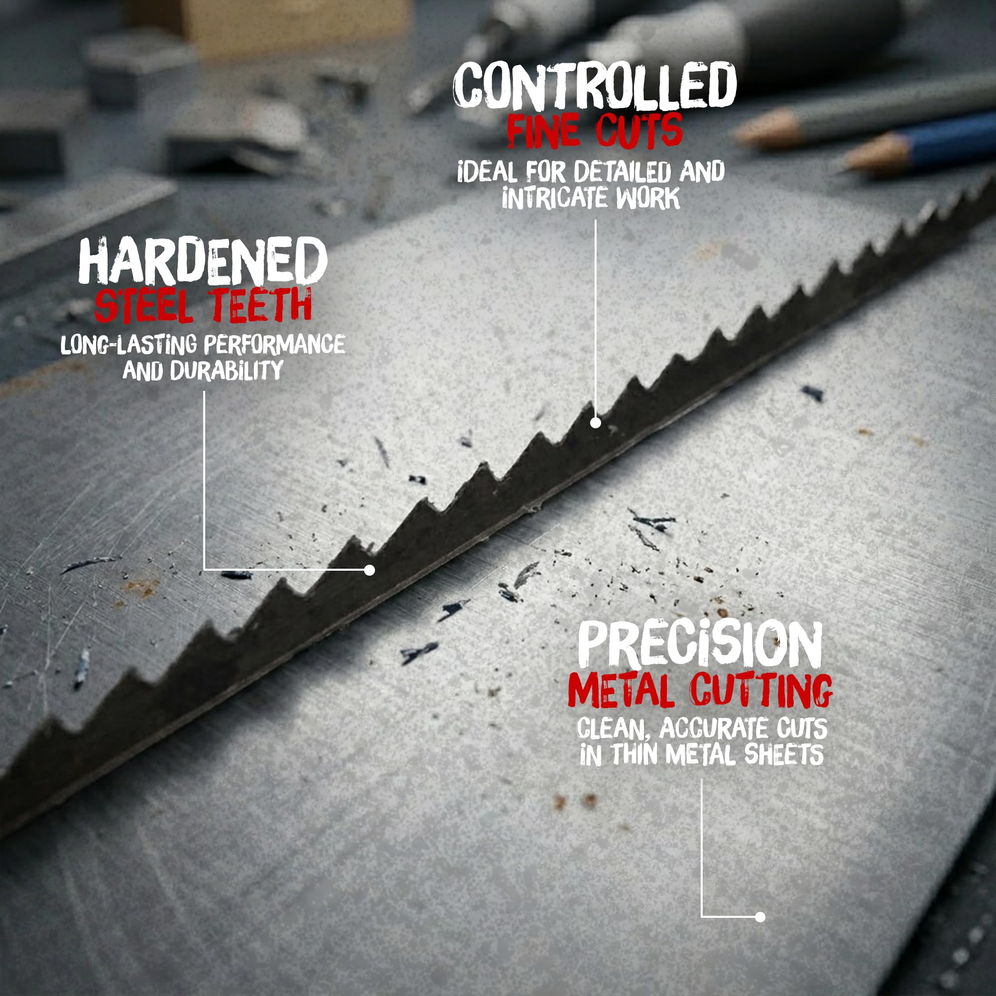 PRODIAMANT Hoja de sierra de marquetería tamaño 3 fina, para metal, 12 unidades, 130 mm, fabricada en Alemania