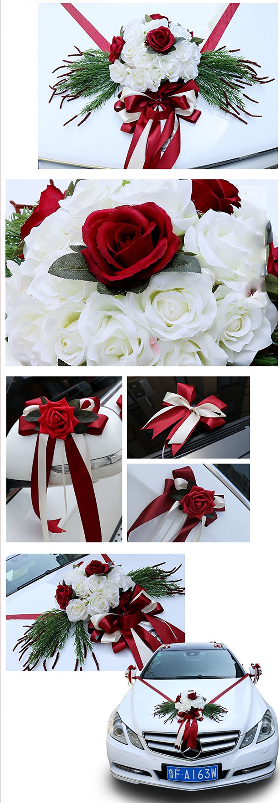 Autoschmuck Hochzeit Blumen Wedding Romantische Rose Deko Autoschmuck Hochzeit Braut Paar Rose Deko Car Wedding Girlande Hochzeitsdeko Blumenschmuck Hochzeitsschmuck Hochzeitsauto Deko