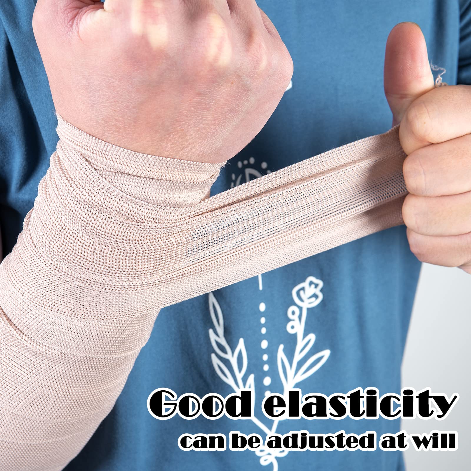 OBTANIM 6 Rolls Elastic Bandage Wrap with 12 Extra Clips, 6 Inch X 15ft Compression Bandage Stretch Tape for Medical, Athletic Sport, Wrist, Arm, Leg Sprains, Calf, Ankle & Foot — Amazon image 4