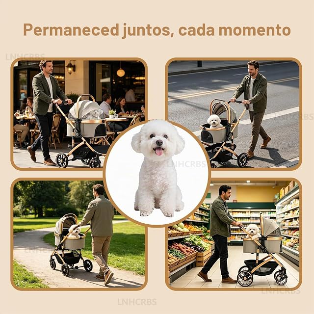 Foto 4 de 8 de Lnhcrbs Carro Perro-Un Práctico Carrito Para Perros y Carro Para Perros con Cesta Desmontable