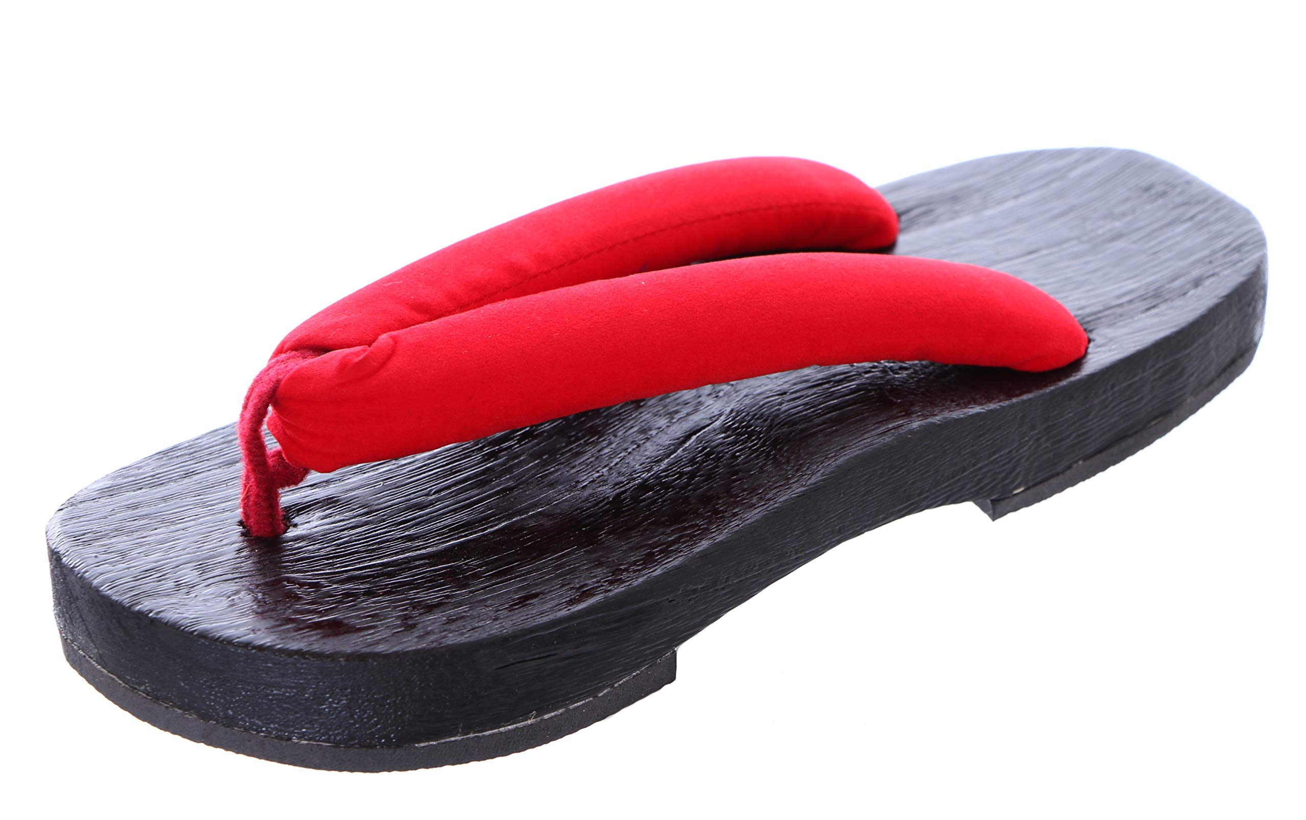 KG-20-1 Black Light Wood Japan Geta Unisex Sandal with Tai