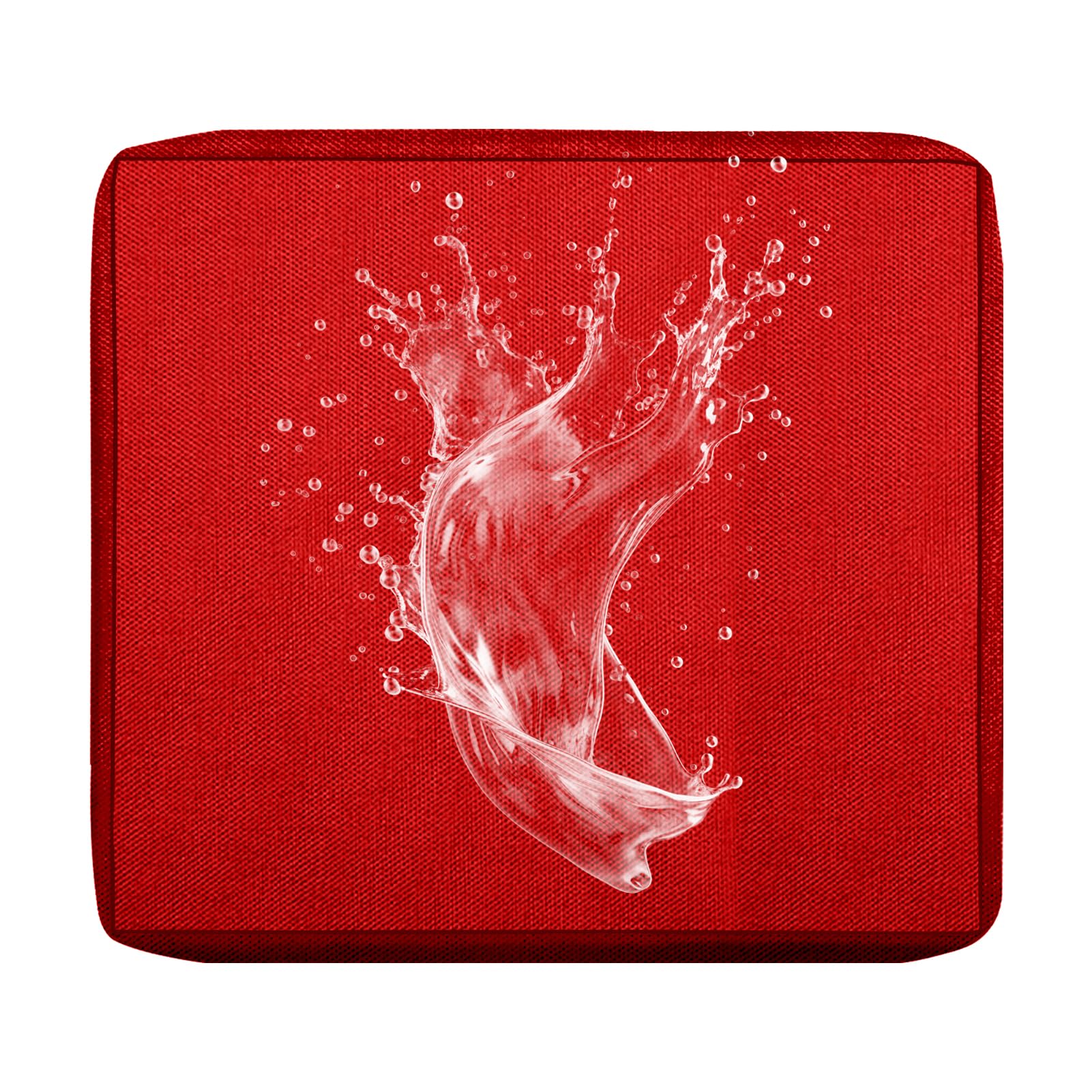BXFUL Outdoor Patio Sofa Cushion Cover, Waterproof Stretch Replacement Seat Cushion Cover for Outdoor Furniture Garden Backyard with Zipper, Washable Furniture Cover (Big Red,60x55cm(Pack of 1))