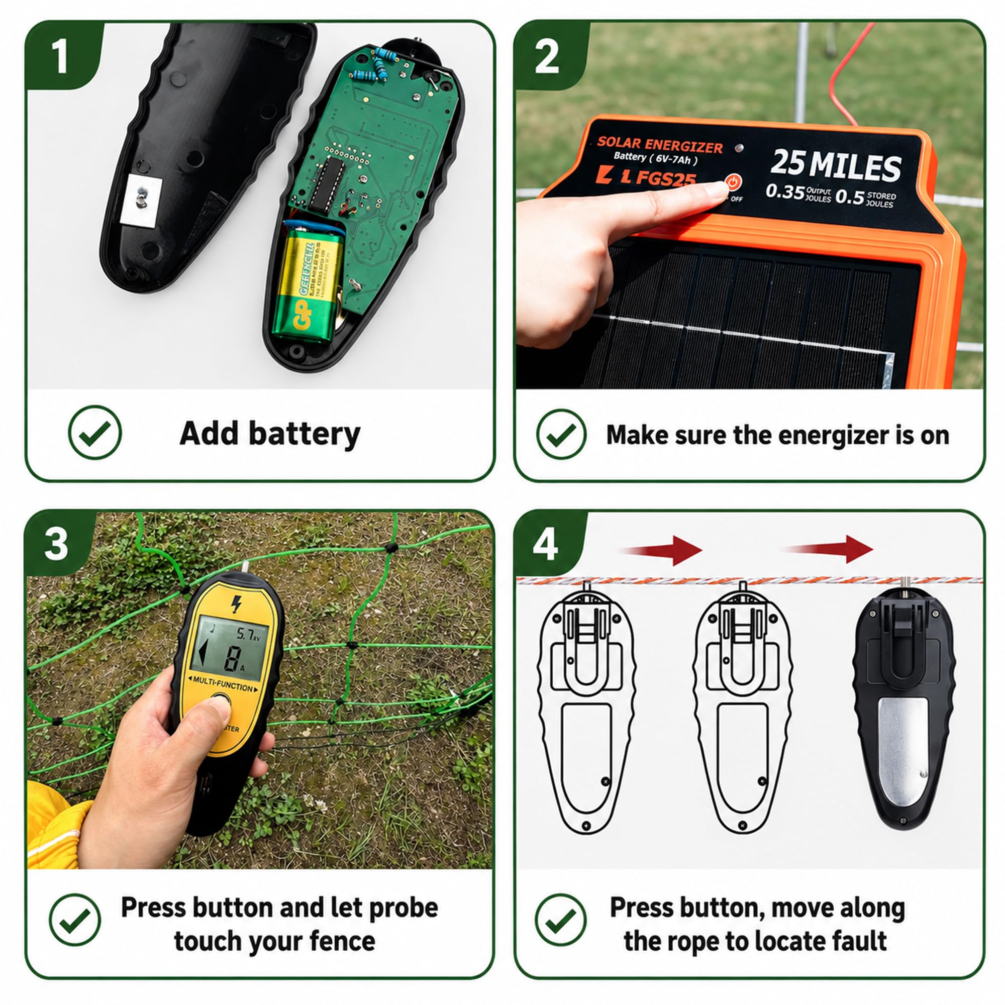 Electric Fence Tester and Fault Finder,Digital Electric Fence Tester 15kv — Amazon image 6