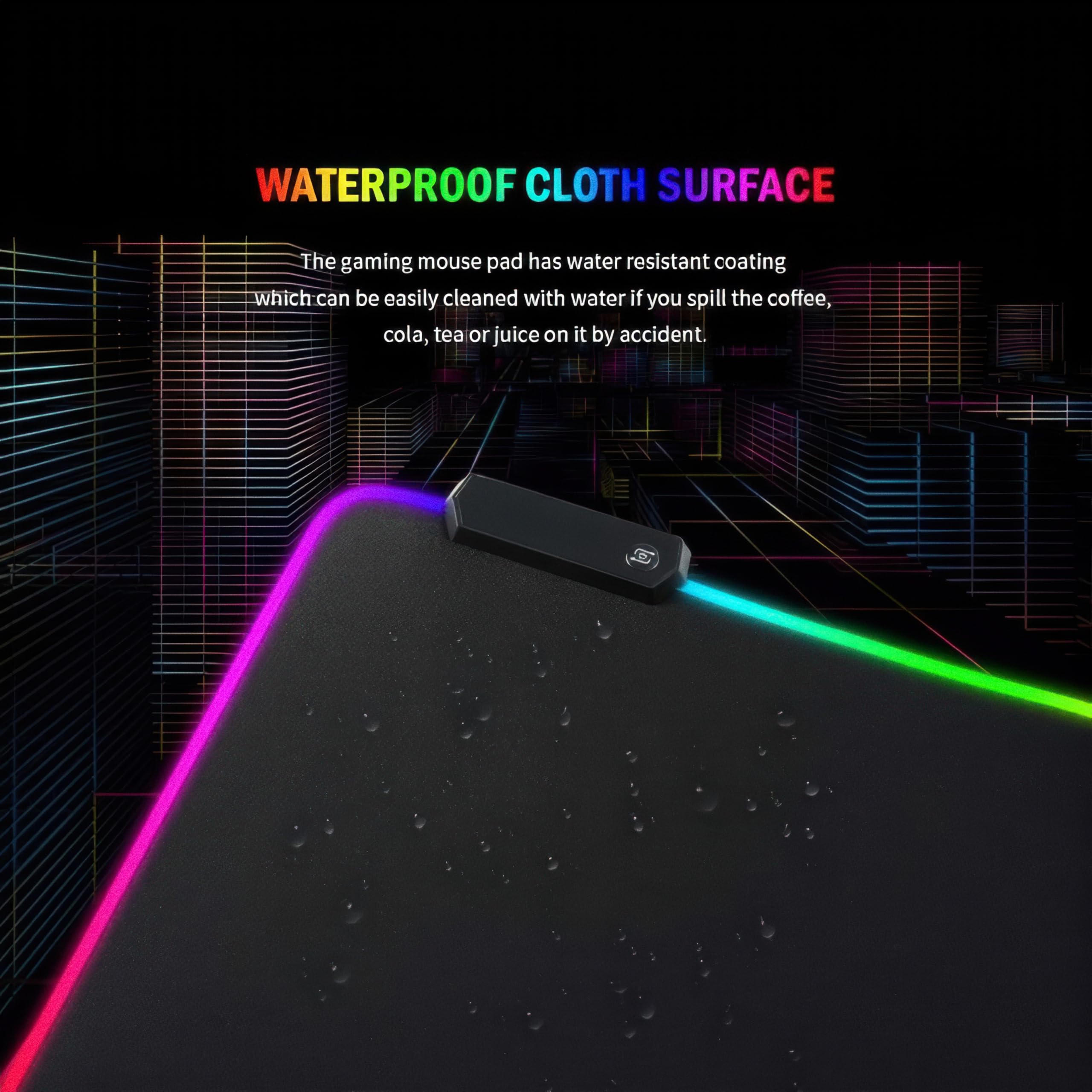 RGB LED Gaming Mouse Pad 80x30 XXL - 13 Renk Mod, Gaming Mousepad Işıklı, Oyuncu Büyük Keyboard Mouse Pad Kaymaz USB Plug&Play