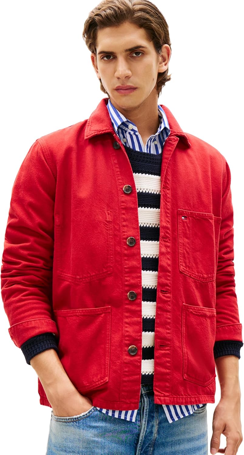 Tommy Hilfiger Men's Lightweight Cotton Chore Jacket
