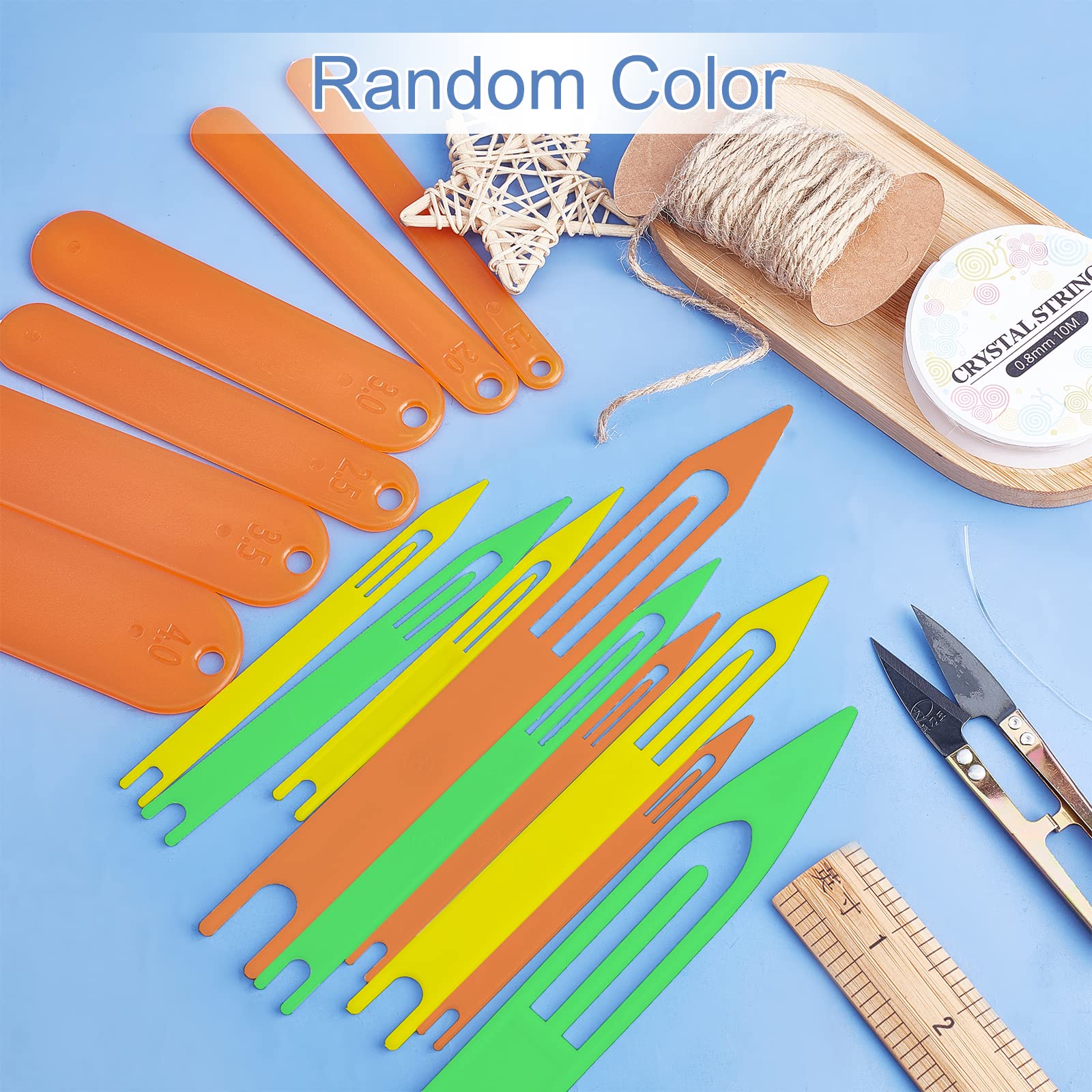Kits de reparación de agujas de pesca que incluyen 1 tijera de acero afilado, 9 tamaños, red de pesca de plástico y 6 tamaños, herramientas de red de pesca de plástico para reparar 4