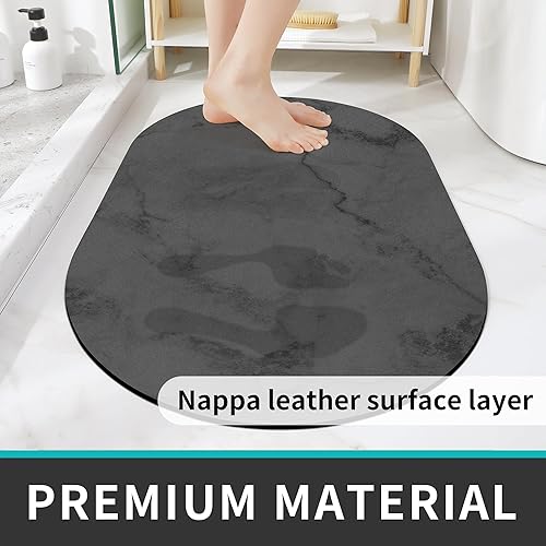 Miniatura 7 de Tapete de baño súper absorbente, de 31.5 x 19.7 pulgadas, de secado rápido, tapete de baño súper absorbente, parte inferior de goma antideslizante,