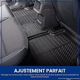 ELMASLINE Lot de Tapis de Sol en Caoutchouc 3D pour Renault Zoe 2019-2026 à 2023, Bord Haut, Accessoires, Tapis de Sol - 4