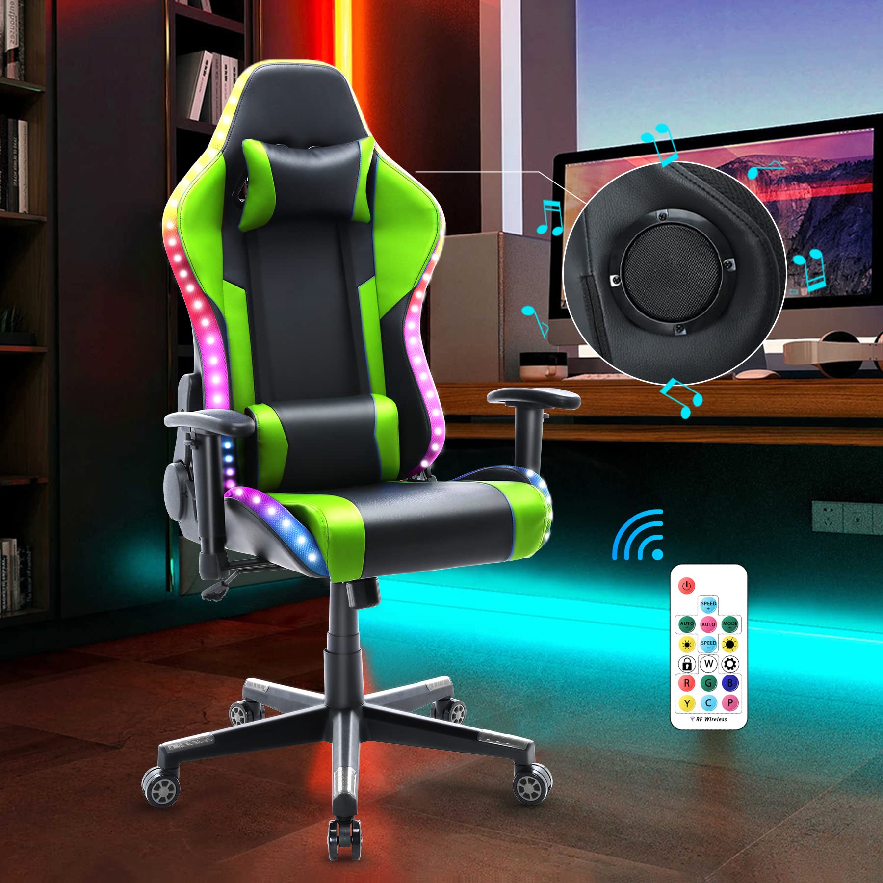 Led Lights Gaming Chairs Light Up X Rocker Evo Pro LED Light Up Gaming  Chair BIG W