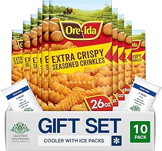 Salutem Vita – Extra Crispy Seasoned Crinkle Cut Fries, Gift Set, 26 oz – Pack of 10