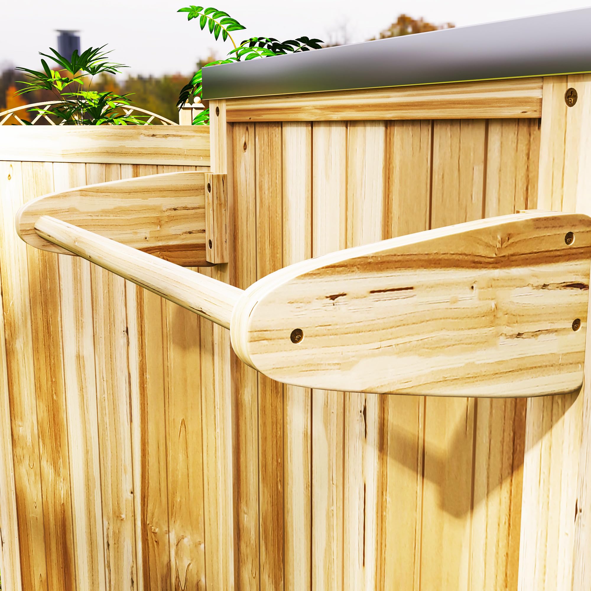Outsunny Carrito de Parrilla Carrito de Barbacoa con 4 Ruedas Carro de Servicio de Madera Encimera de Acero Inoxidable Toallero y Especiero Estantes Armario para Patio Jardín 134,5x50x91,5 cm Natural