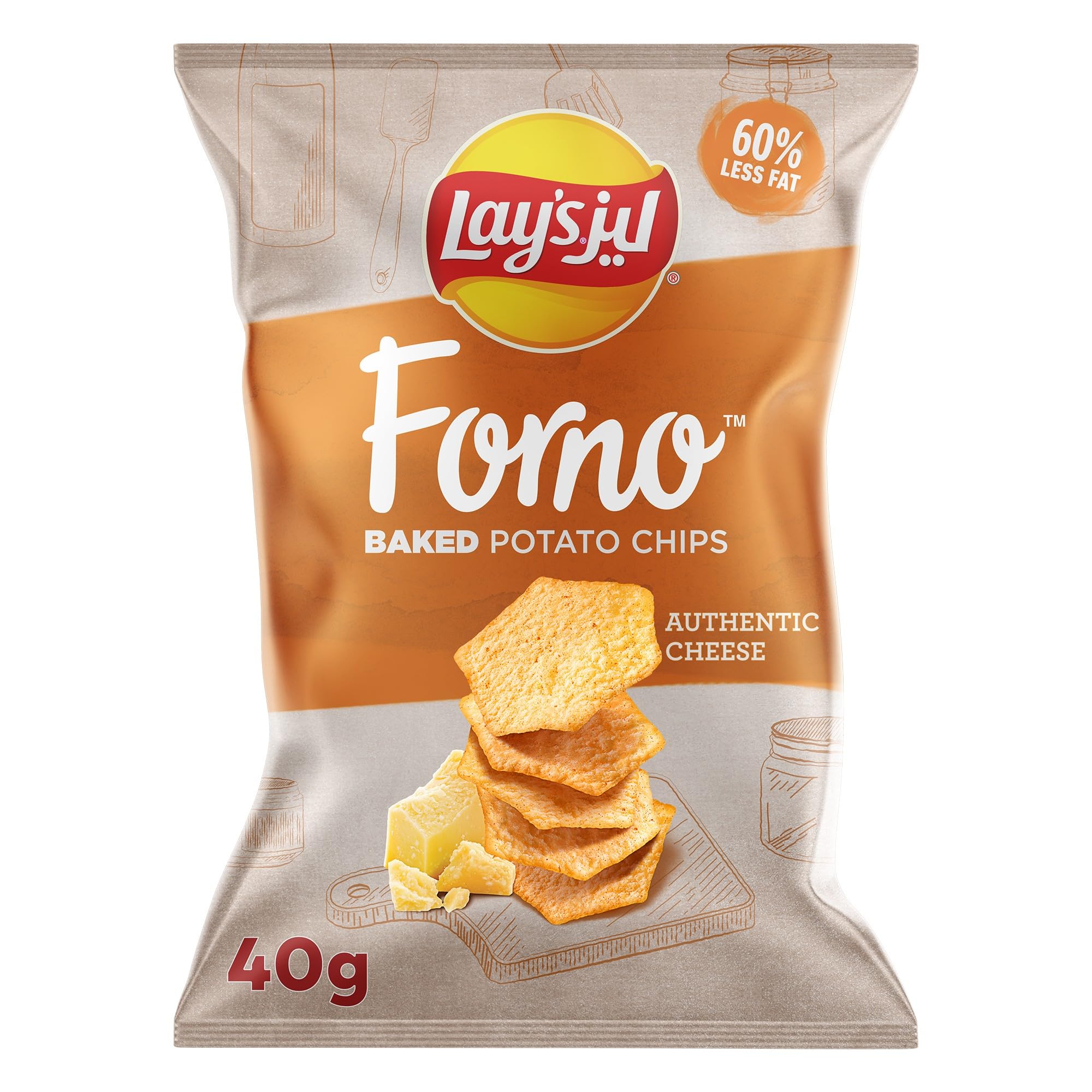 Forno Authentic Potato Chips Cheese 40g