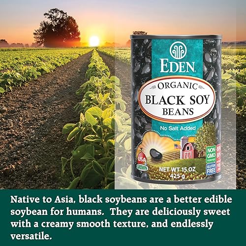 Vista 16 de Frijoles negros de soya orgánicos Eden Foods,15 onzas