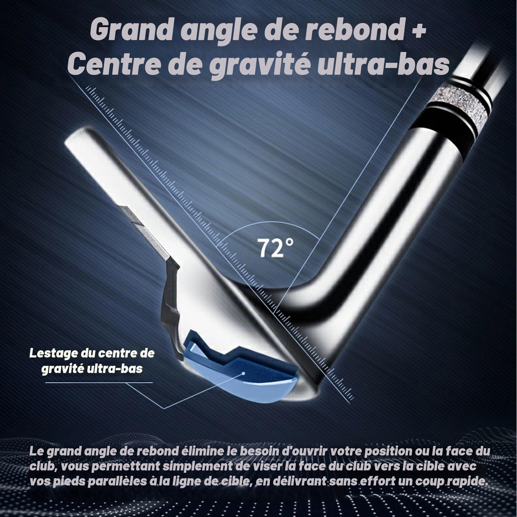 PGM Wedge – 72 degrés Premium Sand Wedge pour Homme et Femme – Texturé CNC – Bunker Buster Escape Bunkers et économisez des Coups Autour du Club de Golf Green-High Loft