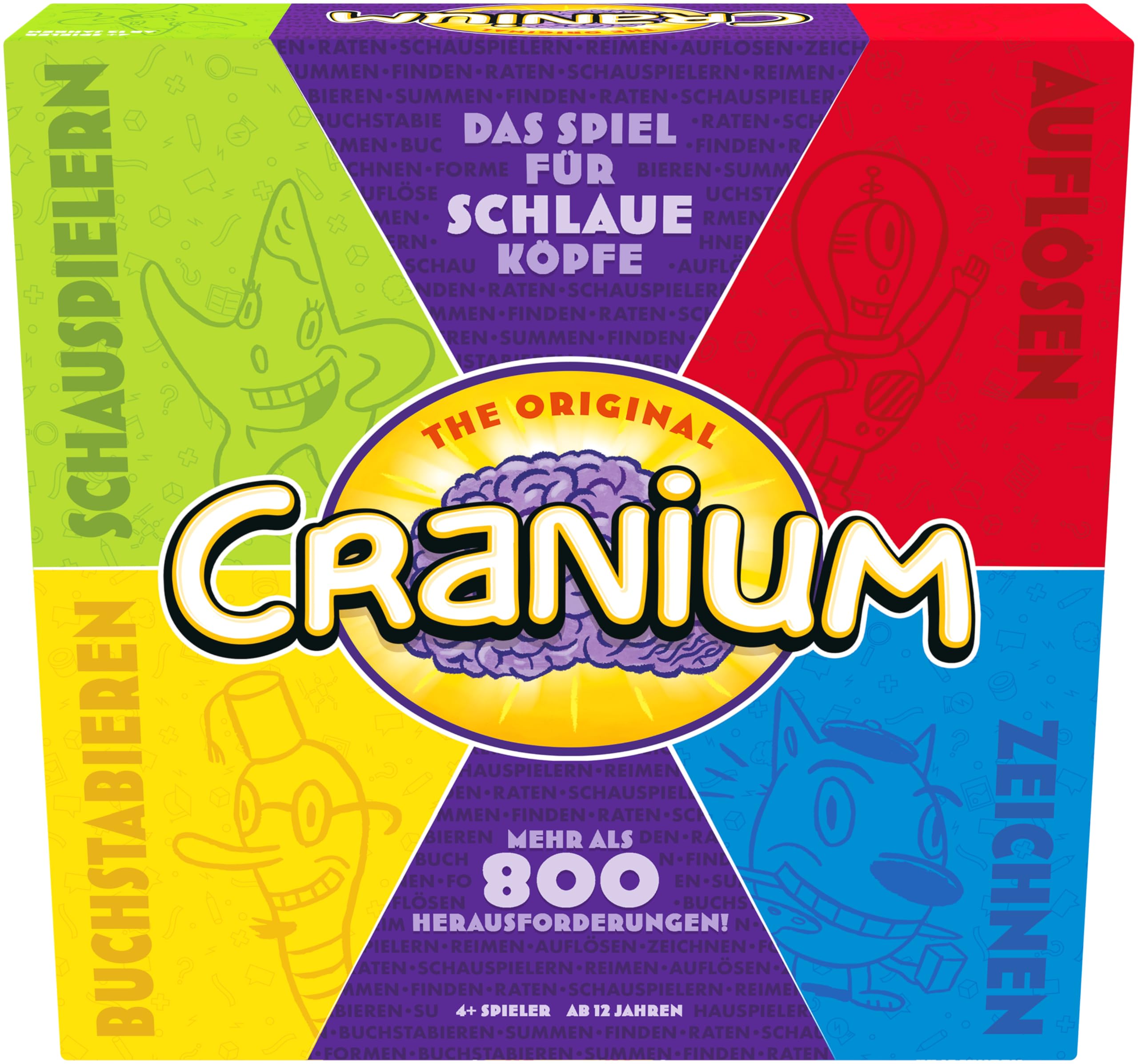 FUNKO GAMES Cranium Original, Party Game for Adults & Children from 12 Years, Board Game for 4 or More Players, Family Game in German, 800 Challenges, 45 Minutes