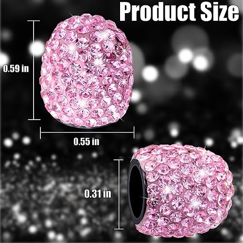 Vista 16 de 4 tapas de válvula de vástago de neumático con diamantes de cristal brillante, a prueba de polvo, tapas universales para válvulas de neumáticos