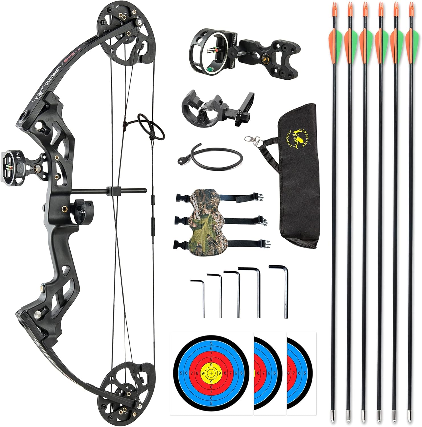 NC DJH Archery Compound Bow Package and Arrows for Kids Beginners 17"-27" Draw Length，10-30 Lbs Draw Weight Adjustable，260fps IBO Lightweight Design Bow Shooting (PRO Package-MUDDYGIRL) : Sports & Outdoors