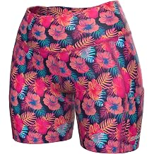 Sparx Women Premium Triathlon Padded Shorts Triathlon Shorts for Women Swim Bike Run Shorts Pink Floral, XL
