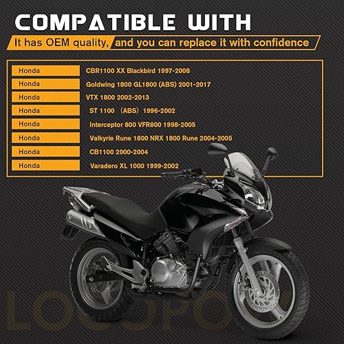 Miniatura 6 de LOCOPOW VTX 1800 Pastillas de freno sinterizadas delanteras y traseras para Honda VTX1800 GL1800 CBR1100XX Goldwing 1800 Interceptor 800 VFR800F