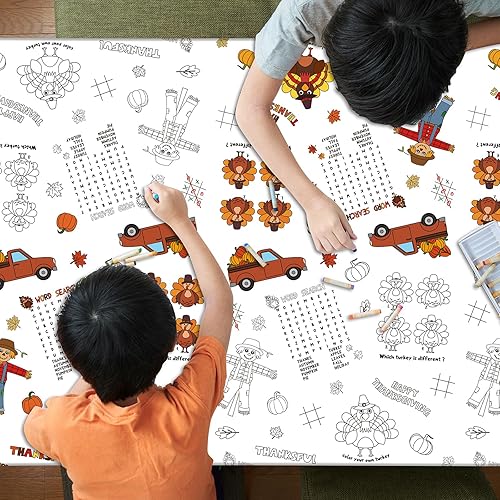 Miniatura 9 de 1 mantel de papel de actividades navideñas, mantel desechable de papel de Papá Noel, muñeco de nieve, gnomo, para niños, Navidad, invierno,