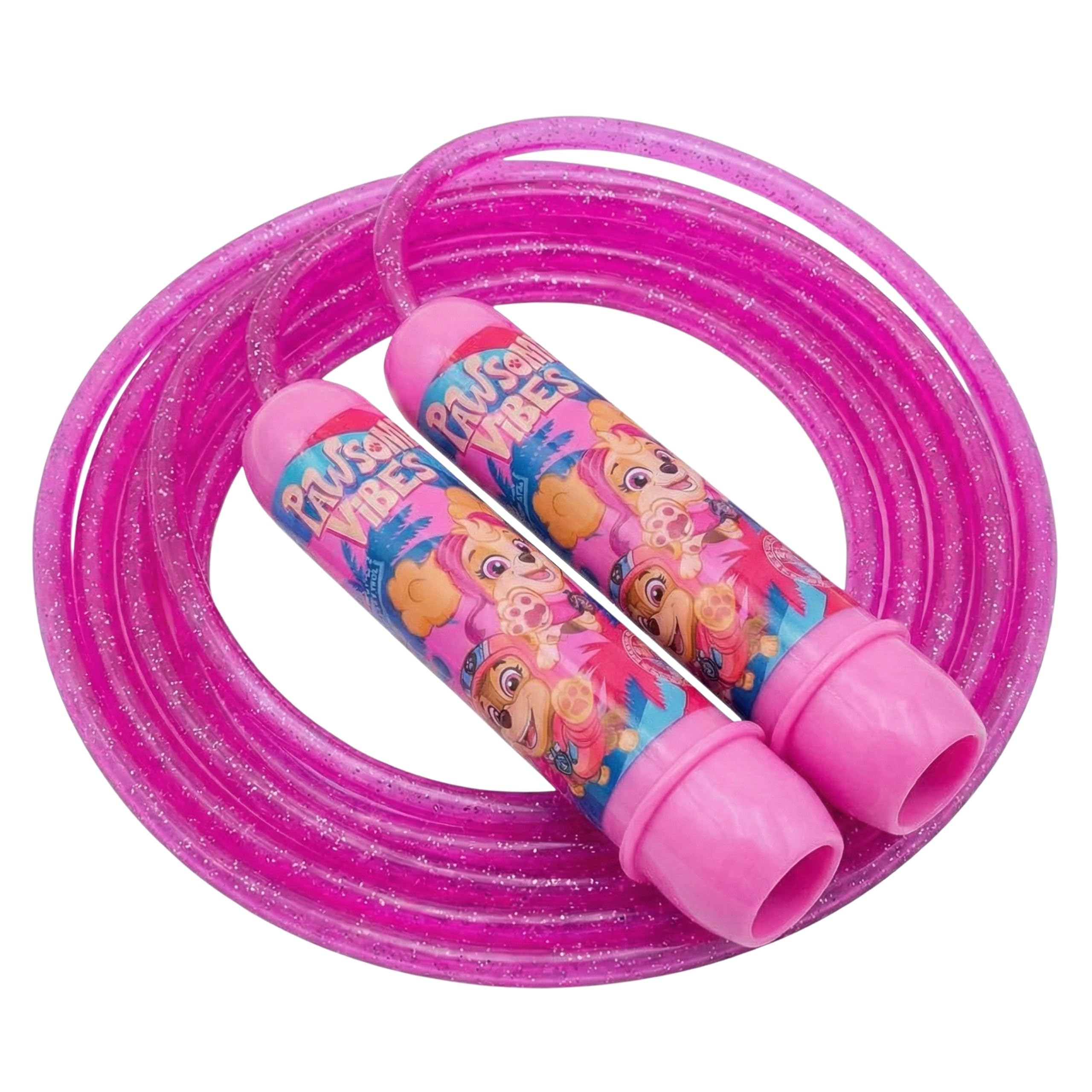 Paw Patrol Pink adjustable skipping rope for girls, skipping rope with handles for children, long 2,4m (Paw Patrol)