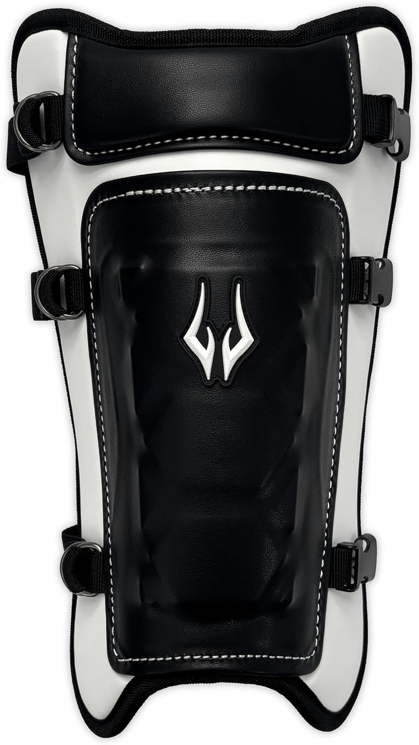 AEGIS Baseball Batter Leg Guard, Shin & Foot Protector for Adults, Black | White