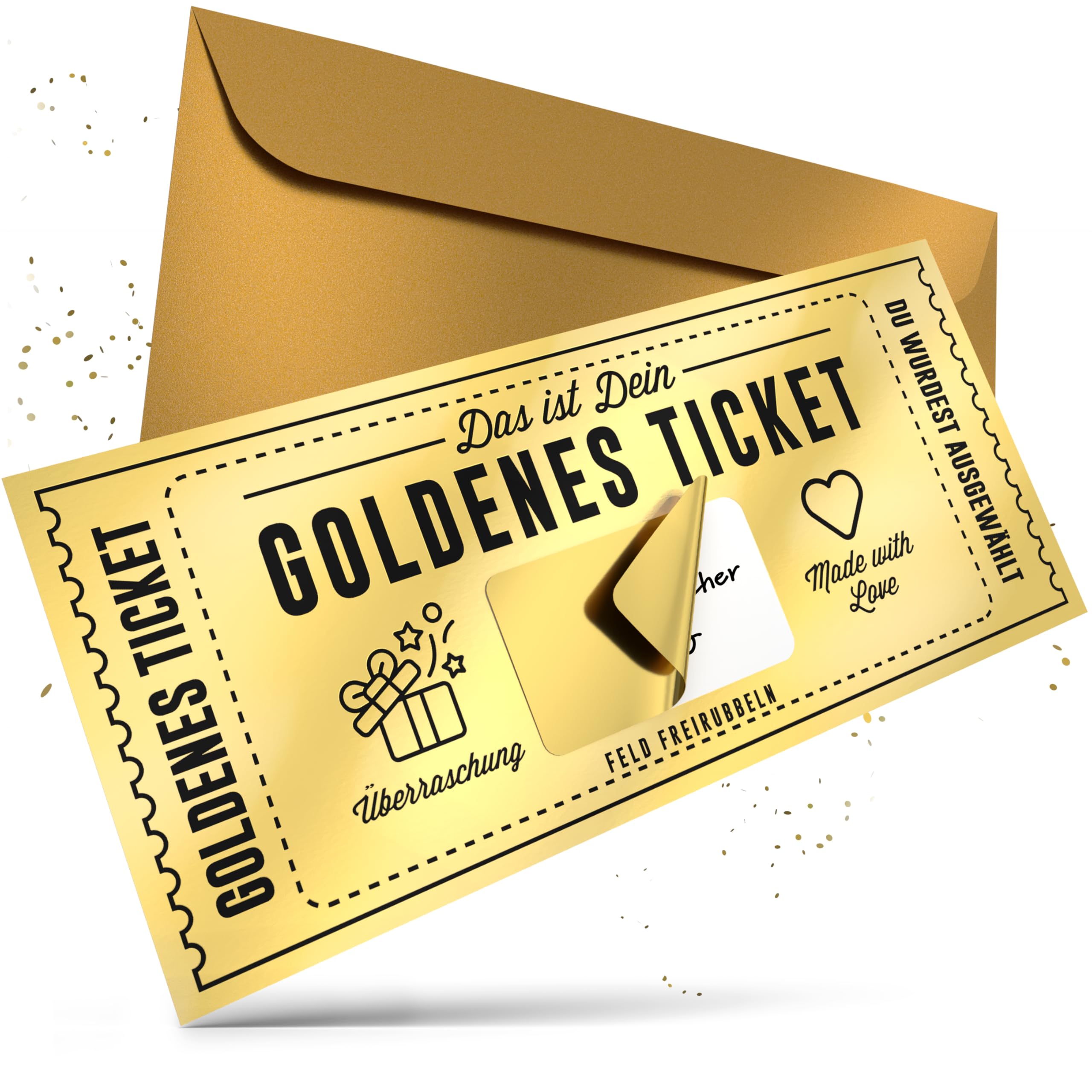 Voucher to fill in yourself with scratch sticker - scratch card to write on - card as cinema voucher, voucher card for Christmas, theatre, food voucher, invitation to design yourself