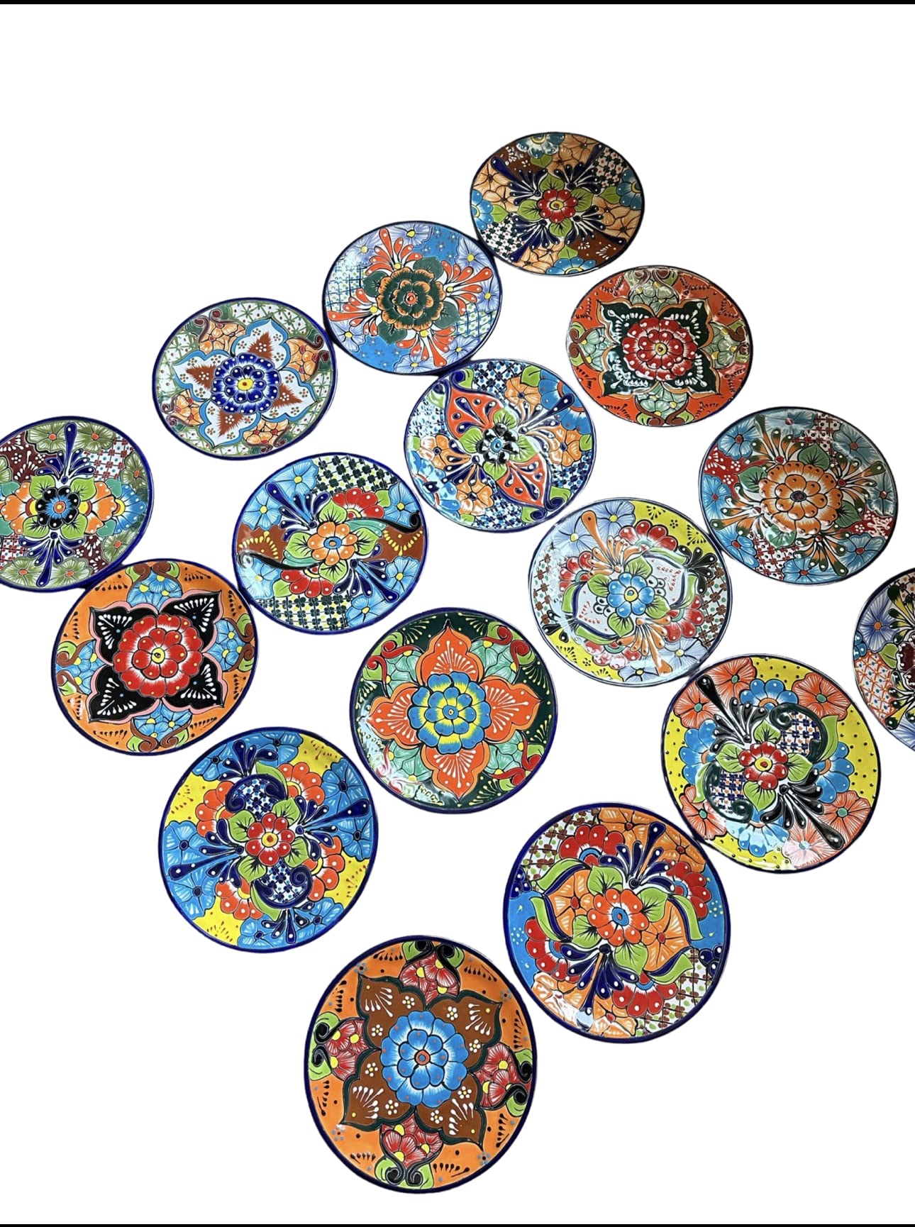 Amazon.com: Set of 4 Mexican Pottery Talavera Plates | 11.5 - inch