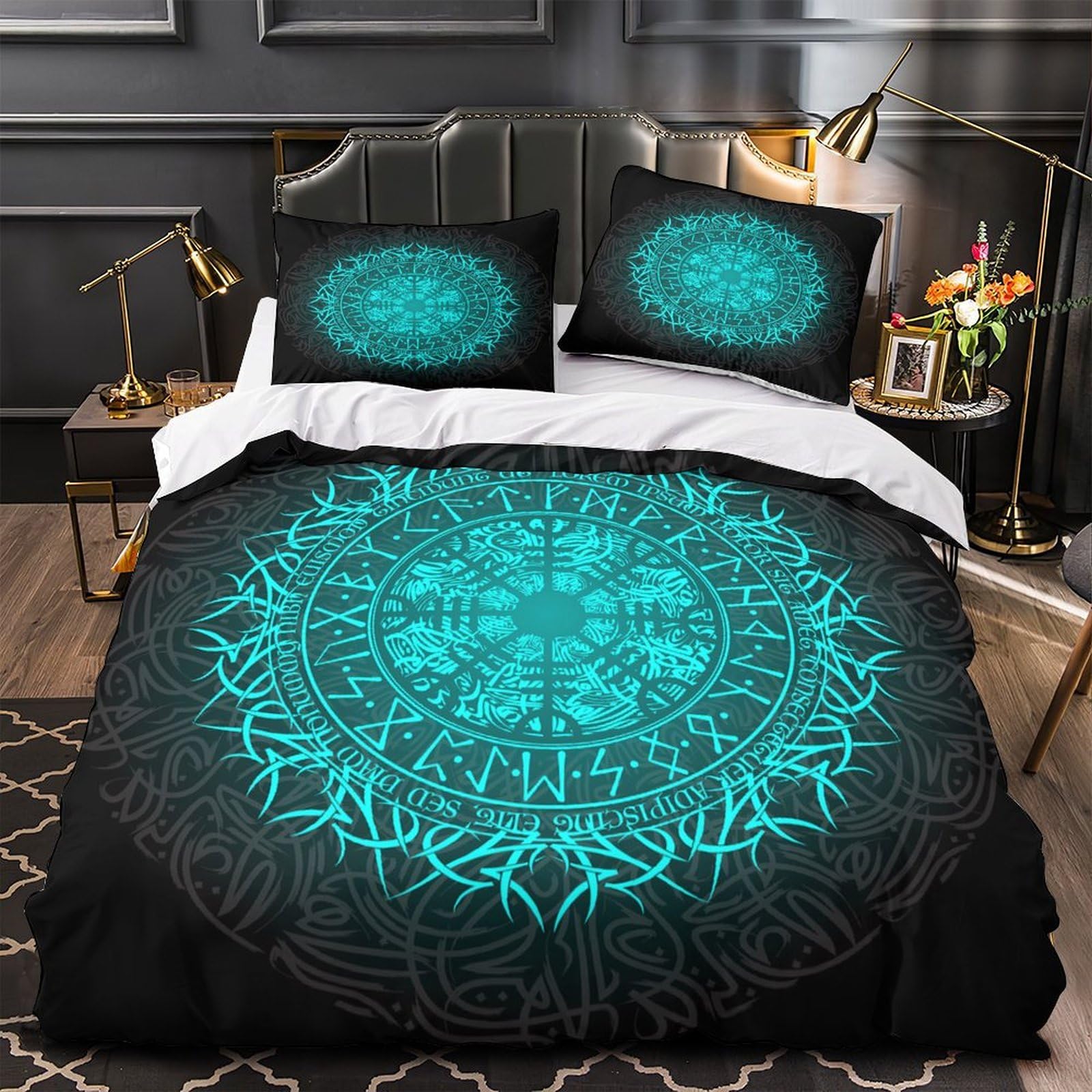 Housse de couette hypoallergénique et super douce avec motif spirituel