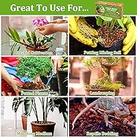 Vista 33 de Riare Paquete de 2 sustratos de chips de coco para plantas, 2.2 libras, ladrillo de cáscara de coco 100% orgánico con baja EC y pH equilibrado
