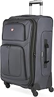 Vista 24 de SwissGear - Equipaje suave expandible Sion con ruedas, Negro
