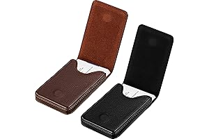 Business Card Holder Pocket - Premium PU Leather Case with Magnetic Closure...