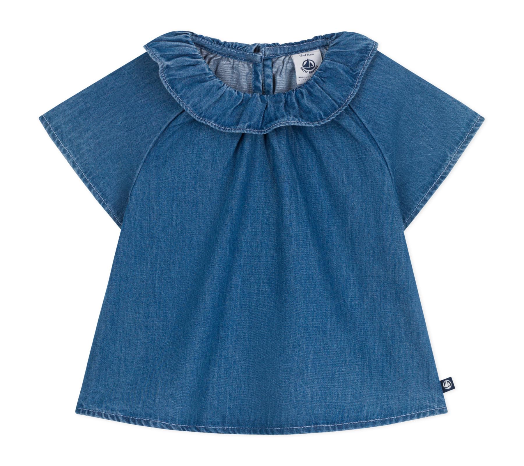 Petit Bateau A0cp2 Blouse Manches Courtes Bébé Fille (Lot de 1)