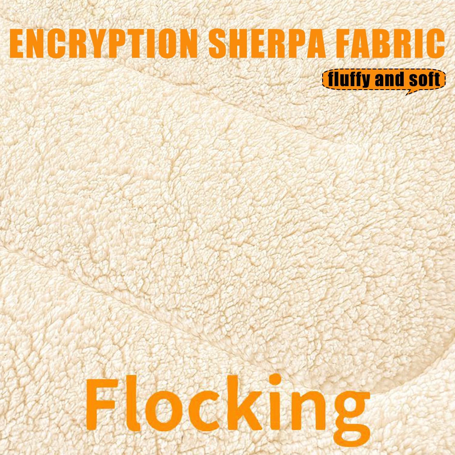 Thicken Mattress Protector Queen Size Warm Mattress Cover Sherpa Fabric Fitted Sheet with Elastic Band Full Wrap Non-Slip Protective Bed Cover with Deep Pocket 12In,Beige,90 * 200cm(Twin)