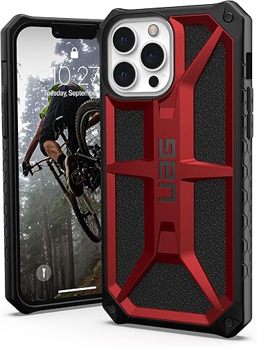 URBAN ARMOR GEAR UAG - Funda diseñada para iPhone 13 Pro Max, color rojo carmesí, resistente, ligera, delgada, a prueba de golpes, funda protectora