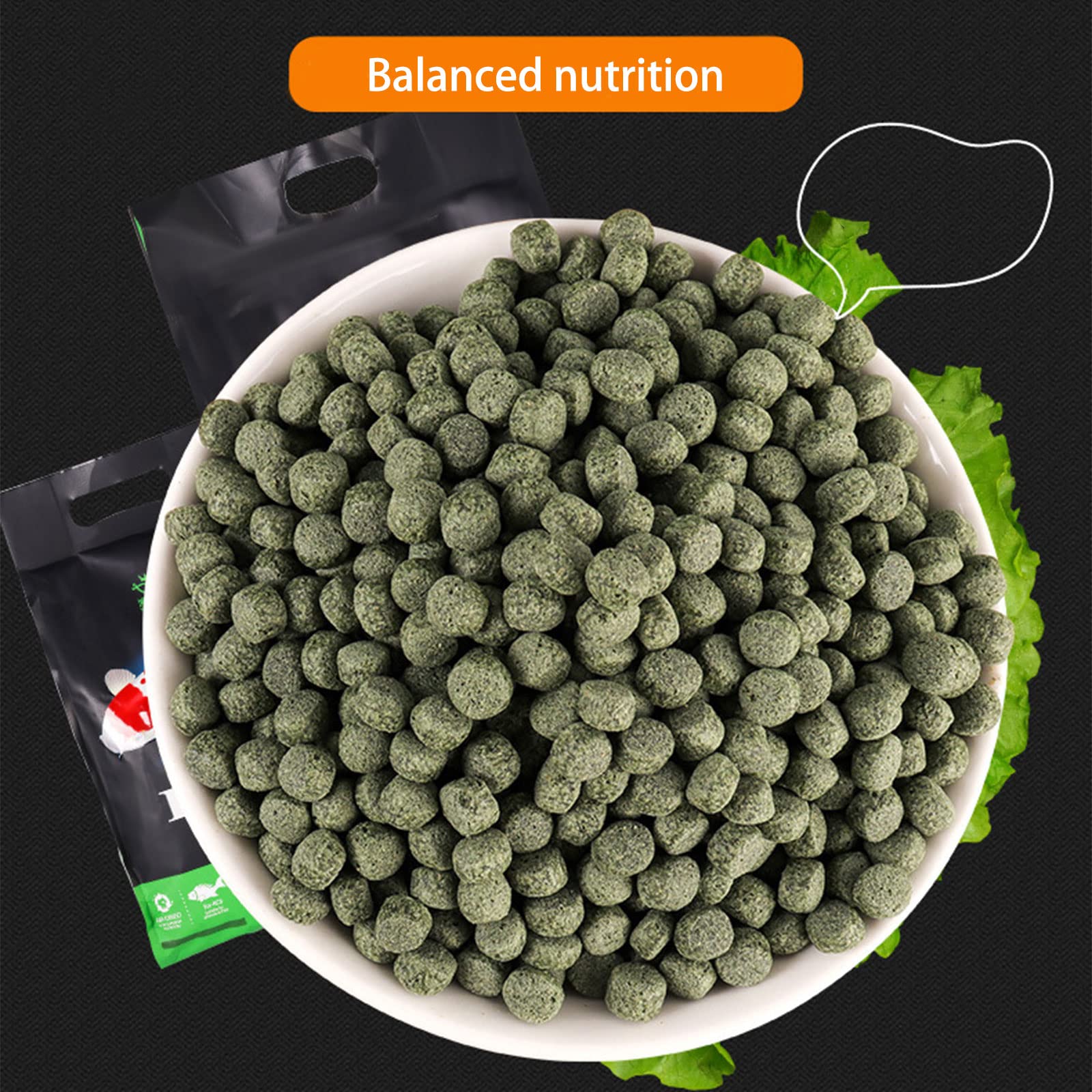 Granulés Alimentaires pour carpes koï et Poissons Rouges granulés régime équilibré Haute teneur en protéines améliorant la Croissance 35/105 oz granulés Alimentaires pour Poissons tropicaux Rouge