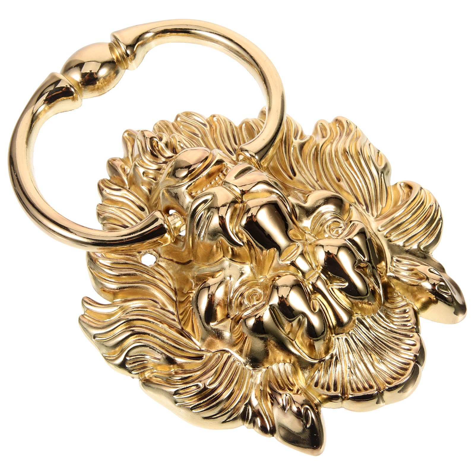 Heurtoir de porte lionceau en alliage de zinc avec finition peinture dorée haut de gamme
