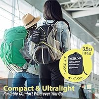 Vista 3 de TREKOLOGY Almohada cervical de viaje para avión – Almohada de cuello de avión de primera calidad para dormir – Soporte de cuello definitivo