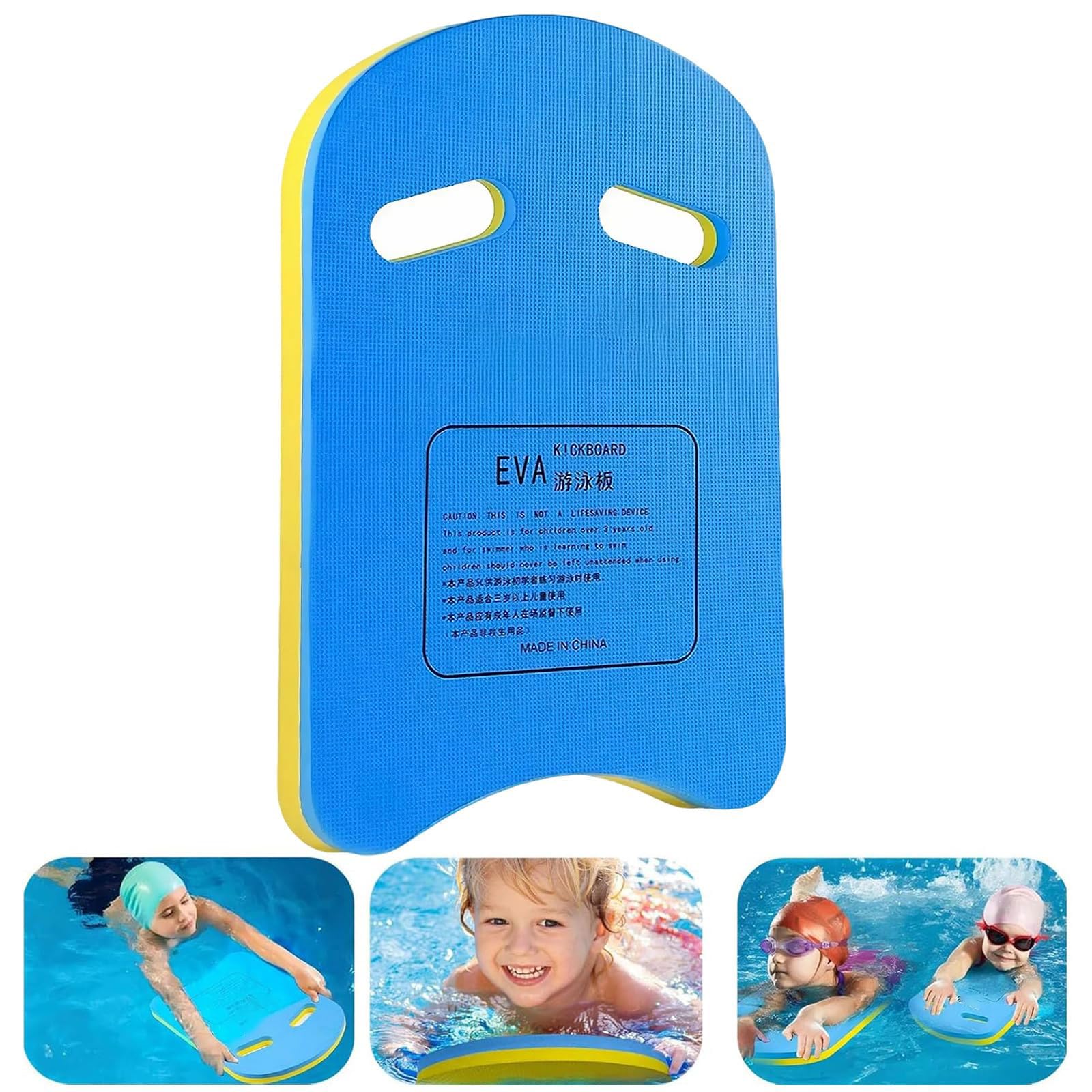 Juego de 4 Tabla de natación unisex Kickboard Flotante de Espuma EVA en Forma de U con Asas ergonómica Ayuda para aprender a nadar para Entrenamiento,Aquafitness y Ejercicios de Piernas en Piscina