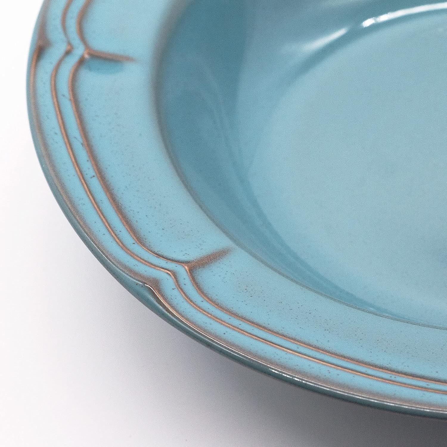 Koyo 15987012 Raffine Rim Soup Bowl, 8.5 inches (21.5 cm), Antique Blue, Made in Japan