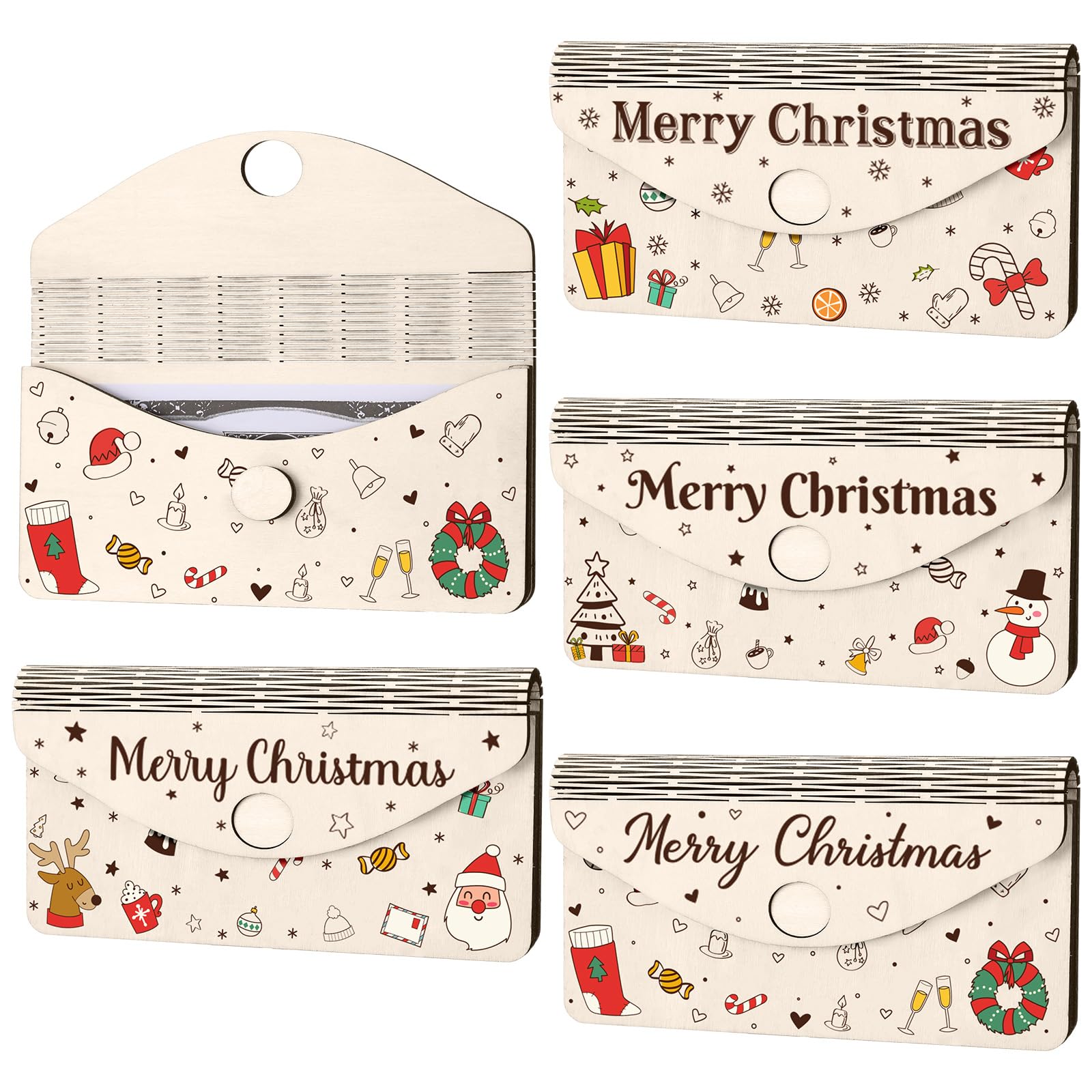 Christmas Money Envelopes For Cash Gifts, 20-Pack Xmas Money Holders With Gold Foil Design, Holiday Cash & Coin Envelopes, Holiday Sparkle Series, 3.5 X 6.5 Inches - View #9