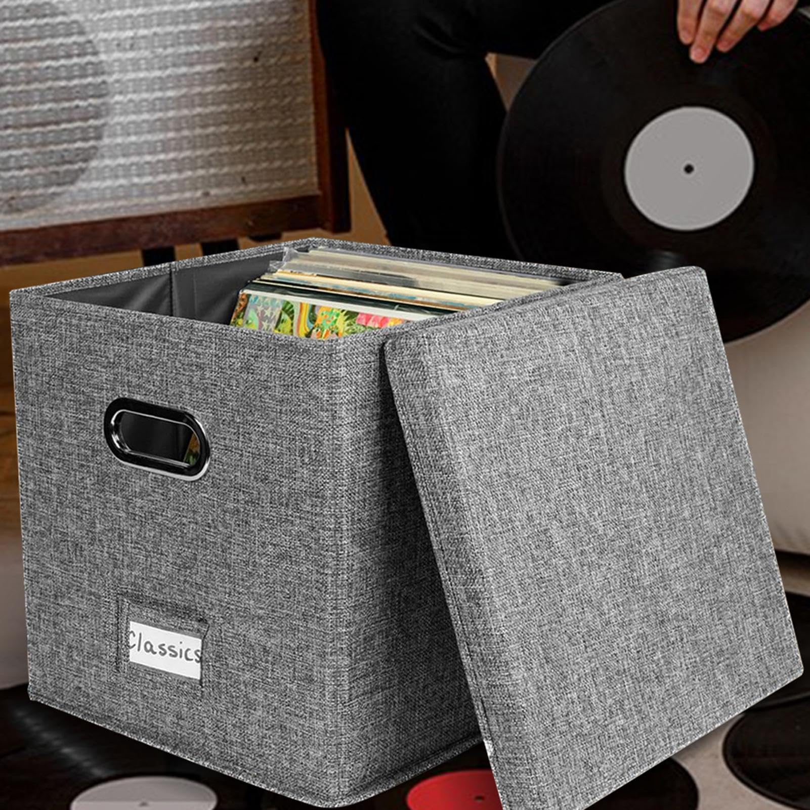 Contenitore portatile per album, custodia per dischi in vinile, soluzione compatta per album in vinile, supporto portatile per album in vinile, comoda conservazione per album in vinile