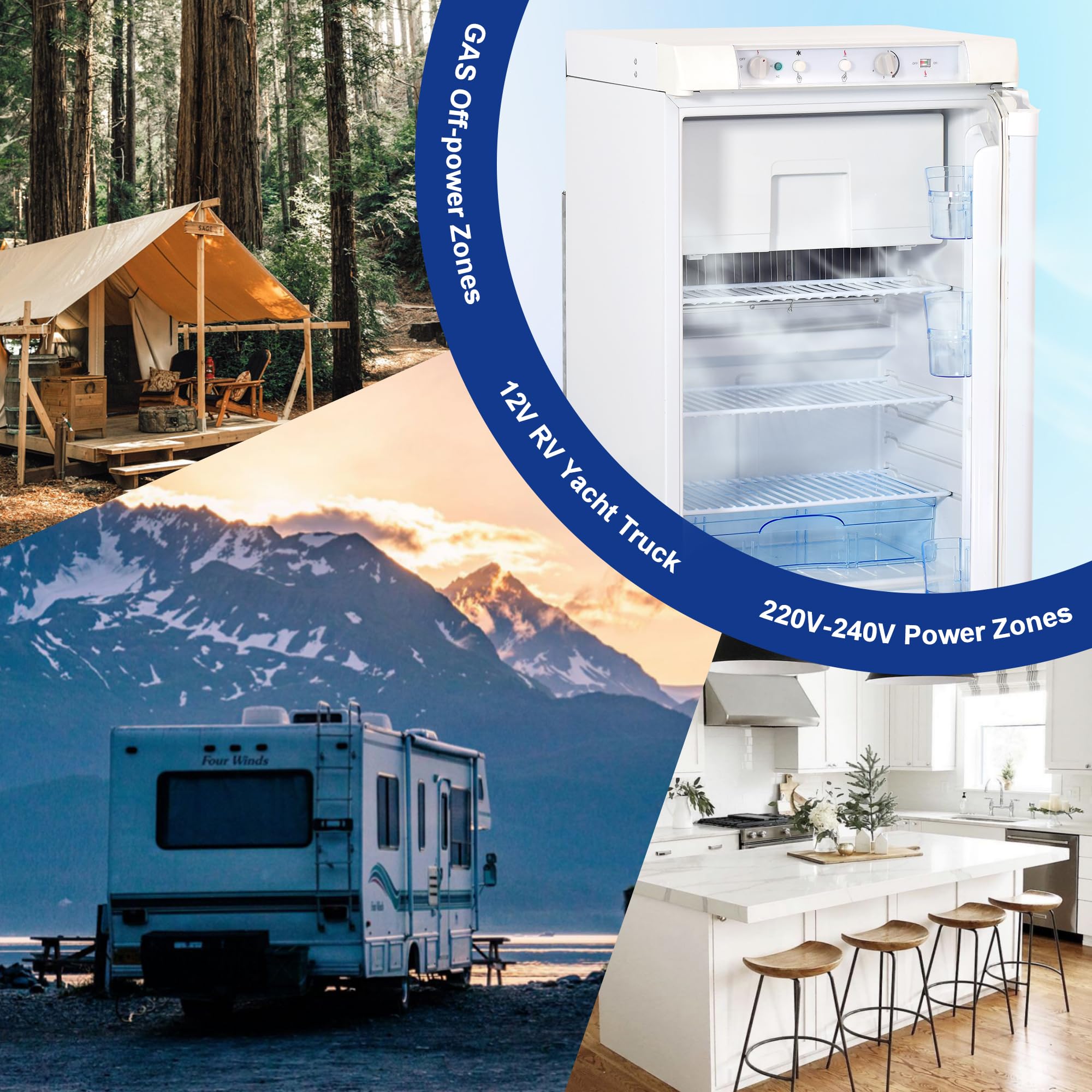 Sad Frigorifero A Gas, Frigo Trivalente, 12V/220V/Gas, Ini Frigo Per - Foto 4