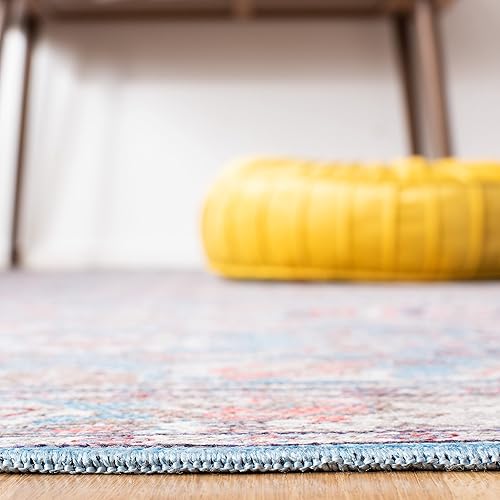 Miniatura 4 de SAFAVIEH Serapi Collection - Alfombra de área de 5 pies 3 pulgadas x 7 pies 6 pulgadas, diseño bohemio chic, no desprende pelusa, lavable a máquina